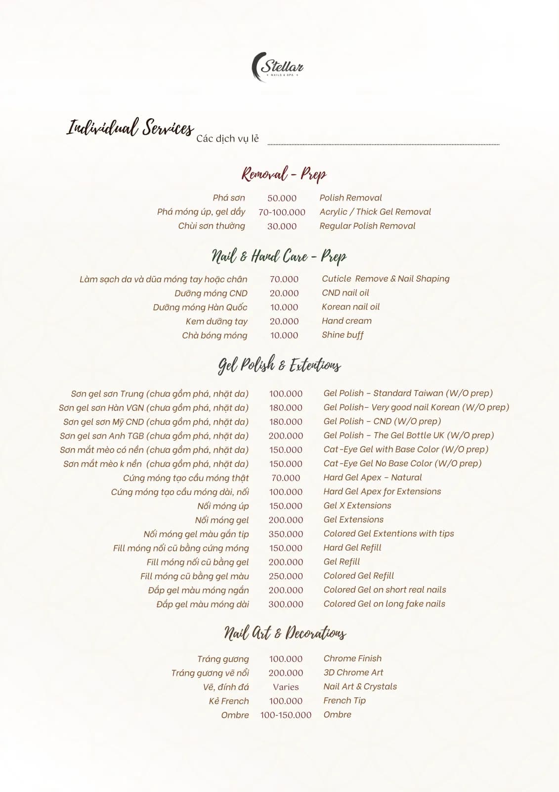 Stellar Spa location and facilities