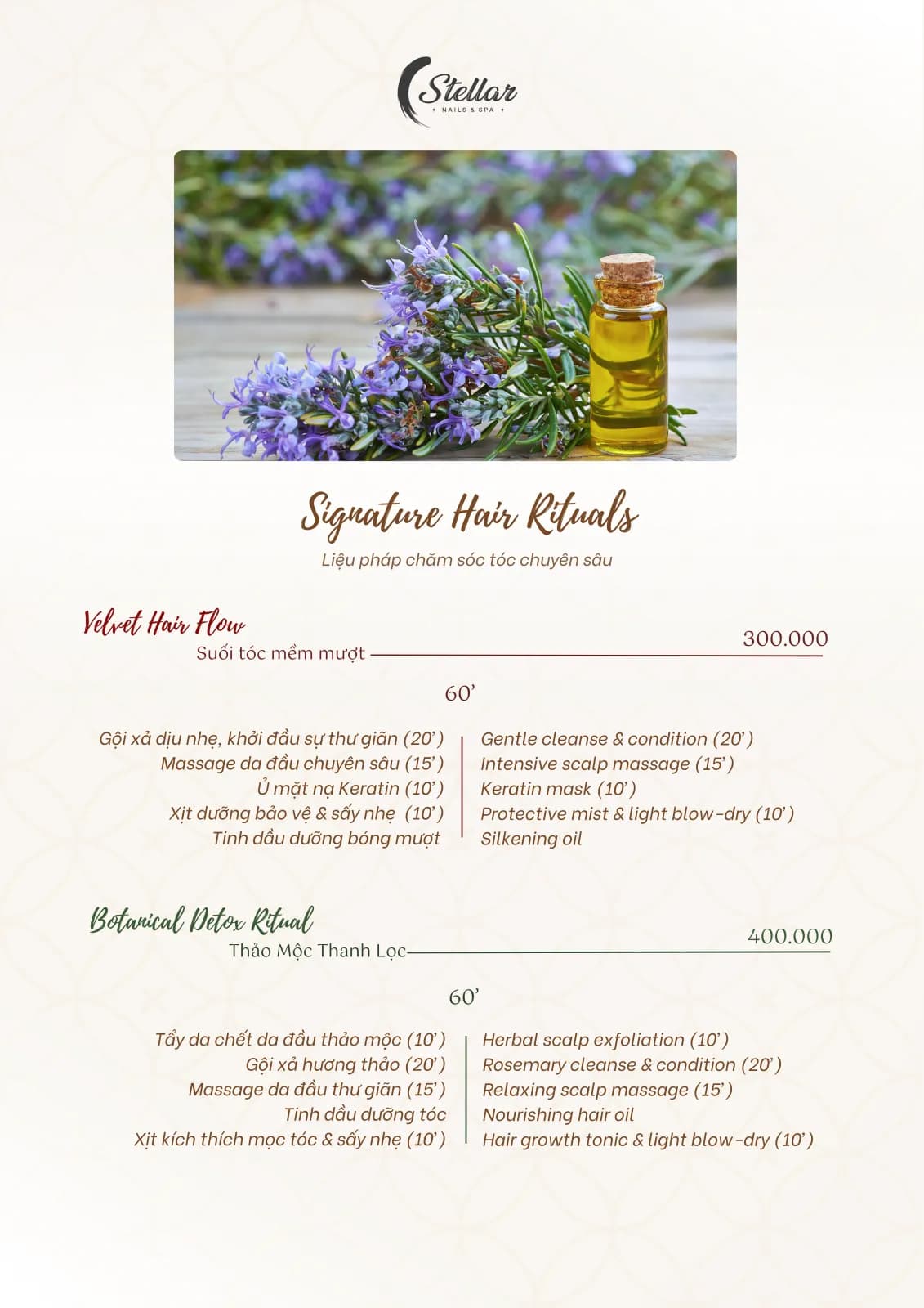 Body treatments and aromatherapy